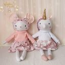 Jednorożec Cleo, przytulanka ręcznie szyta, prezent GOTOWY