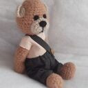 Tycjanek - szydełkowy miś z włóczki (33 cm)
