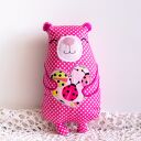 Miś serduszko - Malinka - 21 cm