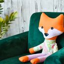 Sprytny lisek Lenka 42 cm - przytulanka handmade dla dziewczynki