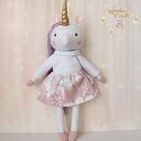 Jednorożec Cleo, przytulanka ręcznie szyta, prezent GOTOWY