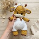 Przytulanka Żyrafa Gigi w Ogrodniczkach - Handmade