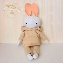 Króliczek Eddie, w beżowym dresiku przytulanka, prezent GOTOWY