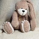 SŁODKI KRÓLICZEK pluszask w ogrodniczkach jako zabawka - przytulanka dla Twojego Dziecka