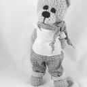 Ignaś - szydełkowa maskotka miś amigurumi 36 cm