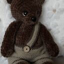 Miś Hugo w spodenkach ręcznie robiony