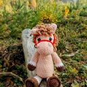 Szydełkowy konik maskotka handmade