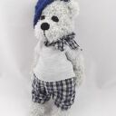 Tomuś - szydełkowa maskotka miś amigurumi 32 cm