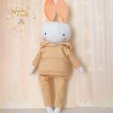 Króliczek Eddie, w beżowym dresiku przytulanka, prezent GOTOWY