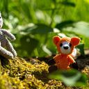 Miniaturowy lisek - breloczek szydełkowy handmade