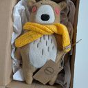 Miś z szalikiem z włóczki