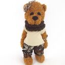 Gabrysia - misiowa dziewczynka, szydełkowa maskotka handmade 34 cm