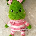 Grinch dziewczynka, Grinczka, świąteczny Grinch - maskotka ręcznie szydełkowana