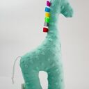 Żyrafka SERDUSZKA mięta - przytulanka handmade 40 cm