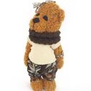 Gabrysia - misiowa dziewczynka, szydełkowa maskotka handmade 34 cm