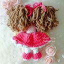 Lalka szydełkowa 25 cm dla dziewczynki - miękka maskotka handmade