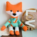 Sprytny lisek Michasia - handmade maskotka 42 cm dla dziewczynki