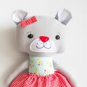 Miś Kasia 43 cm - ręcznie szyta maskotka z bawełny