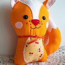 Psotny lisek Ewa - ręcznie szyta maskotka 26 cm