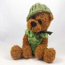 Miś Kazik szydełkowy z włóczki (36 cm) - maskotka handmade