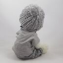 Adaś - miś szydełkowy handmade 36 cm z ruchomymi rączkami i nóżkami