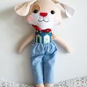 Piesek Kejter - Michaś 34 cm (średni) - ręcznie szyta przytulanka dla chłopca 