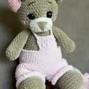 Maja Miś ręcznie robiony w różowych spodenkach