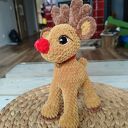 Szydełkowy reniferek Rudolf - maskotka handmade dla dzieci 3+