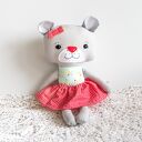 Miś Kasia 43 cm - ręcznie szyta maskotka z bawełny