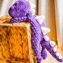 pluszowy dinozaur, przytulanka dla dzieci, prezent dla chłopca, dinozaur na szydełku, miękka zabawka