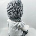 Personalizowany miś szydełkowy 38 cm - imię na koszulce, miękki handmade