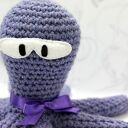 Ośmiornica Oktawia - fioletowa maskotka szydełkowa dla dziecka