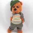 Felek - szydełkowy miś handmade z ruchomymi rączkami i nóżkami (33 cm)