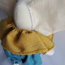 Kolorowy słonik maskotka handmade z lnu - 30 cm dla dzieci 3+