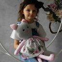 Przytulanka dziecięca kot w sukience (66 cm)