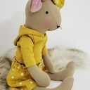 Personalizowana myszka 43 cm - przytulanka handmade 