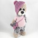 ZOSIA - szydełkowa misia w ubranku z personalizacją (34 cm)