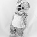 Ignaś - szydełkowa maskotka miś amigurumi 36 cm