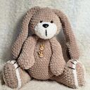 SŁODKI KRÓLICZEK pluszask w ogrodniczkach jako zabawka - przytulanka dla Twojego Dziecka