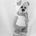 Ignaś - szydełkowa maskotka miś amigurumi 36 cm