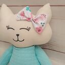 Kociak Tilda przytulanka handmade z bawełny 40 cm - gotowy prezent