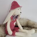 Królik króliczek z personalizacją - miękka przytulanka handmade 43 cm