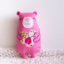 Miś serduszko - Malinka - 21 cm