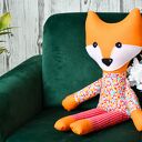 Sprytny lisek Klara - ręcznie szyta maskotka 42 cm dla dziewczynki