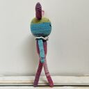 Kolorowy królik maskotka szydełkowa handmade