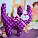 Uśmiechnięty kotek - Śliweczka - 20 cm