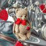 Misia Walentynkowa - breloczek haft imienia - breloki dla dzieci
