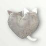 Handmadelovo dla niej walentynki - koty w kształcie poduszka serce
