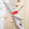 styl tilda maileg maskotki zajączek pluszowy szary królik zając w stylu króliczek prezent