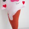 różowe maskotki lody - świnka - 29 cm seria lodziomiodzio